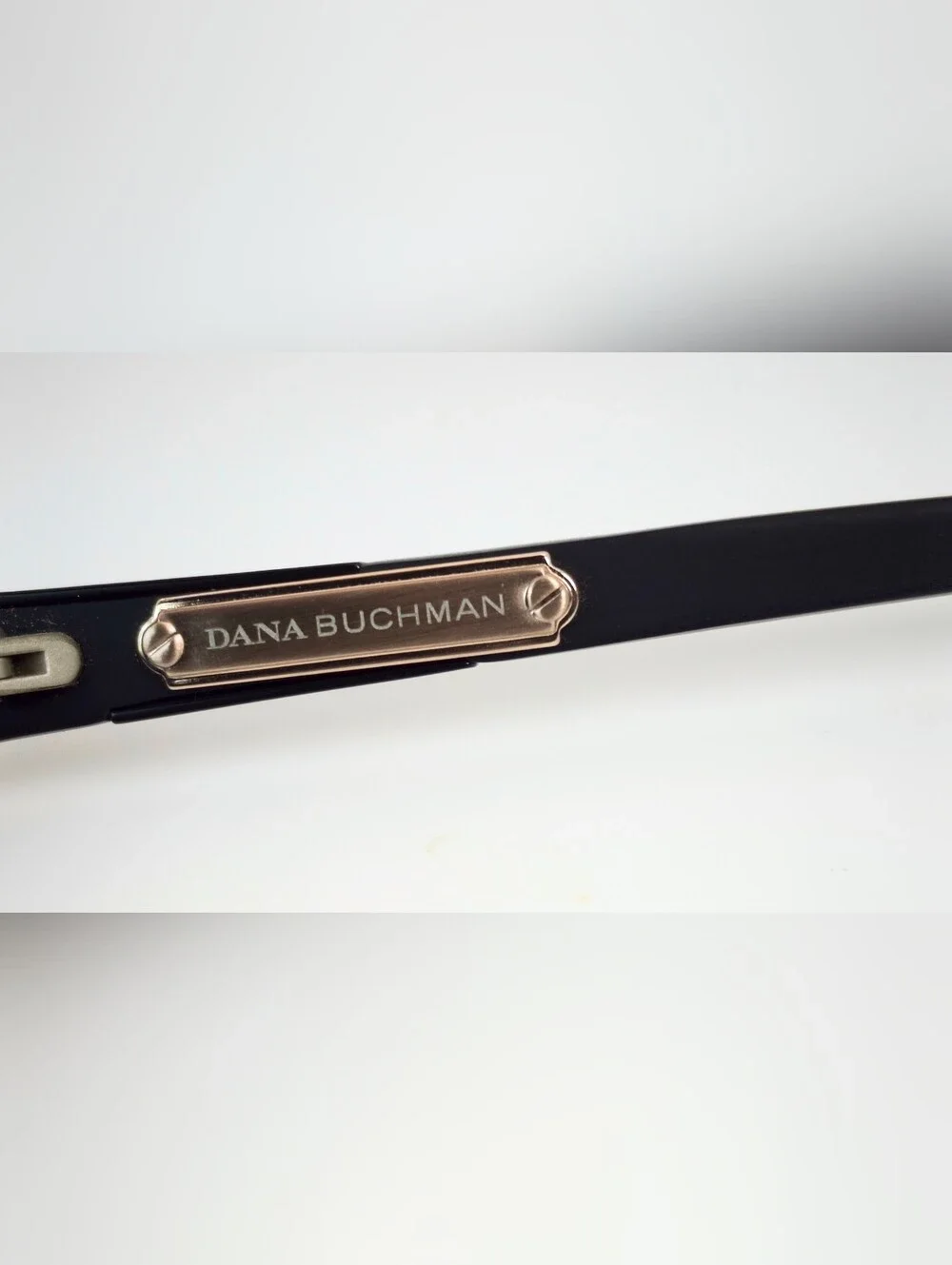 Dana Buchman Norma. Black Women's Eyeglass Frames - Rectangle Style. Crystals.